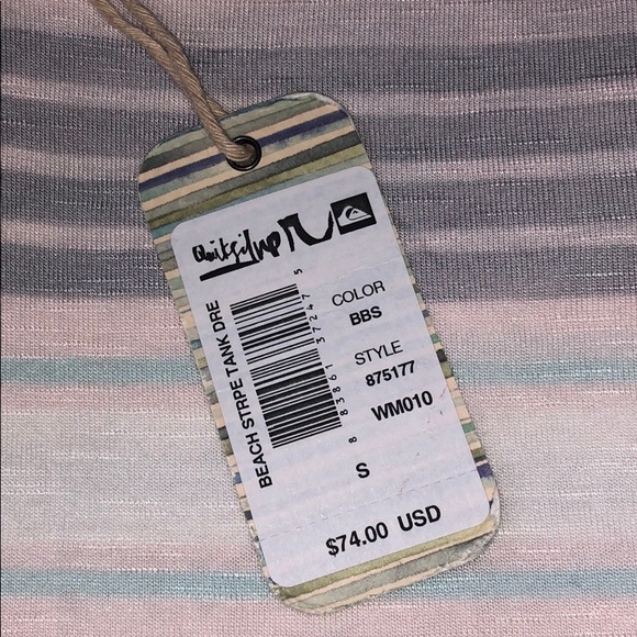 🆕Quiksilver Beach Stripe Tank Dress - Picture 4 of 5